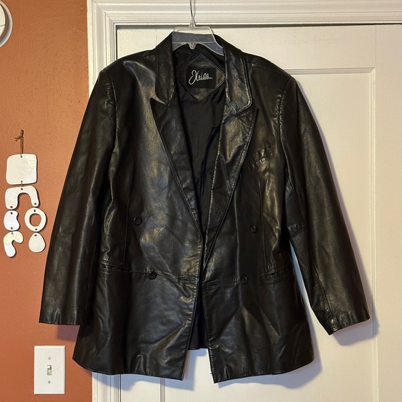 UNISEX Vintage Leather Blazer - Picture 2 of 11